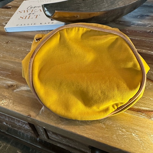 ‼️CYBER MONDAY STEAL‼️Hermes Polochon Mimile Drawstring Yellow Canvas Backpack - Picture 8 of 13